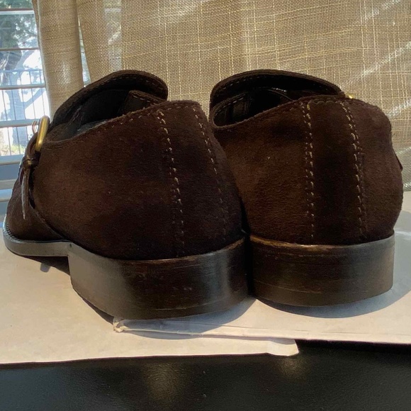 MEN' LOUIS VUITTON BROWN SUEDE LEATHER Cowboy SHOES ANKL BOOTS western 6 loafers - Picture 5 of 9